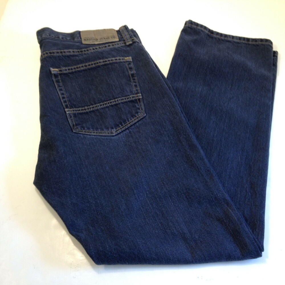 Nautica Jeans Relaxed Fit Jeans Blue Denim Size 37×33 Vintage